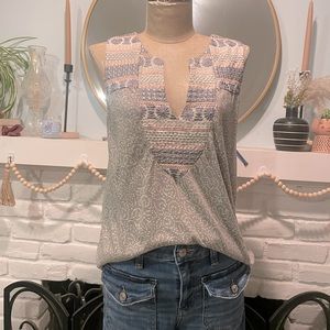 Anthropologie tiny brand embroidered tunic tank size small